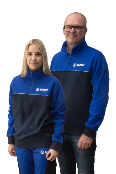 MAPEI Unisex Sweatshirt mit Reißverschlusskragen