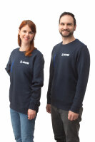 Unisex-Sweatshirt mit kontrastfarbener zip Tasche